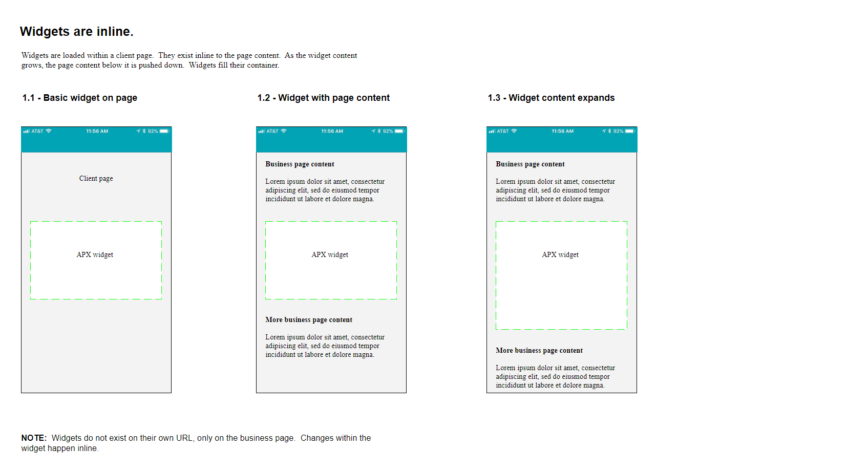 APX principle: widgets are inline