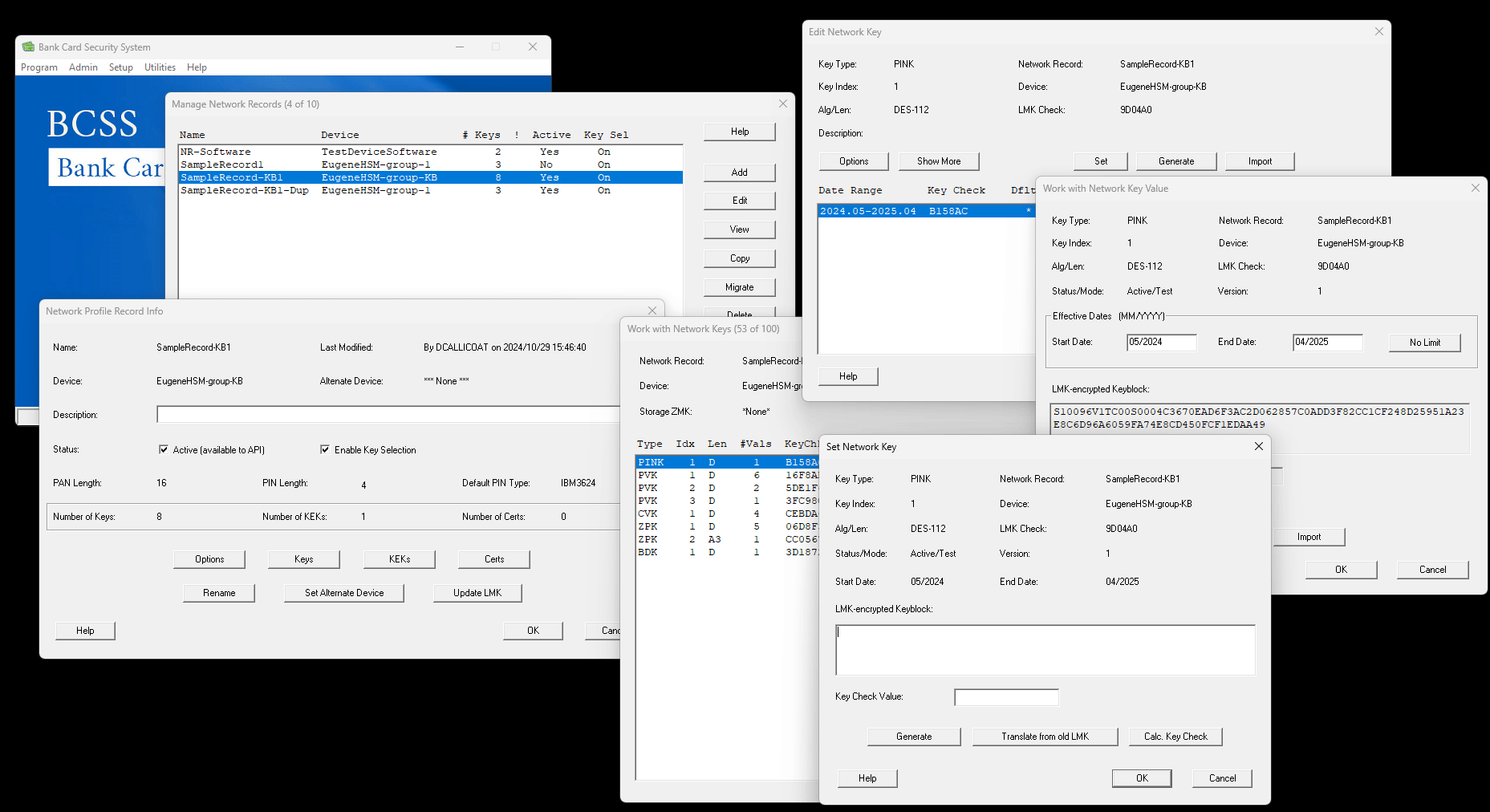 Original workflow: Set network key value