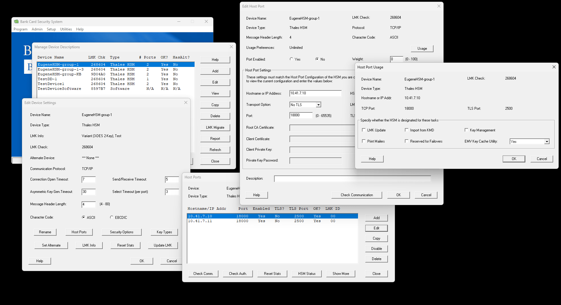 Original workflow: Edit host port usage settings