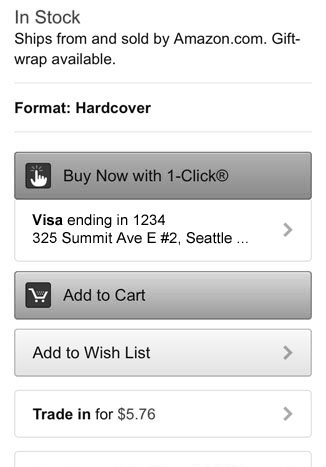 Mobile purchase preference display