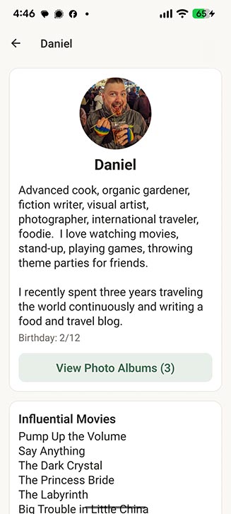 User profile
