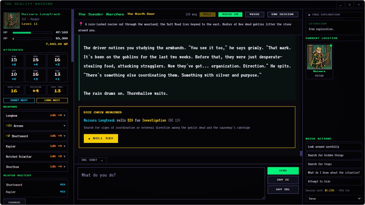 Rolling an ability check