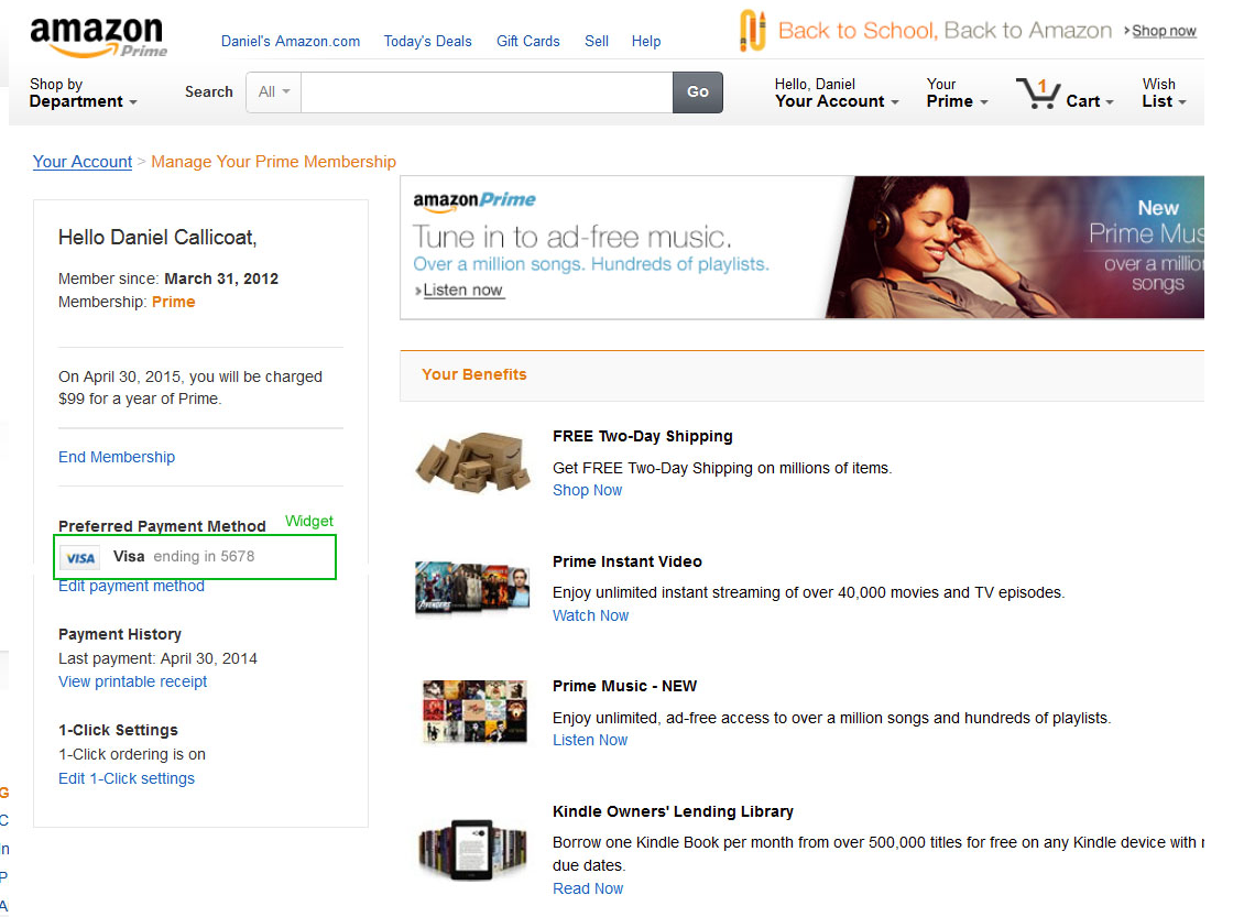 Prime Acquisition NonRetail Widget Example Daniel